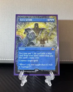 MTG - Force of Will Borderless - Dominaria Remastered - NM - #418 - Image 1