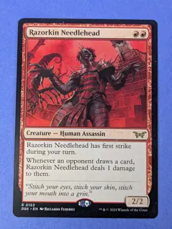 MTG Magic: Duskmourn: House of Horror: Razorkin Needlehead #0153 Rare - NM - Image 1
