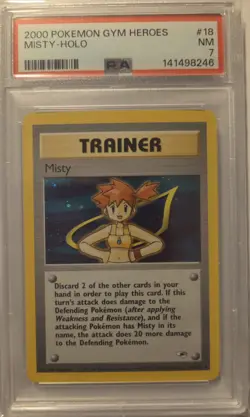 PSA 7 2000 POKEMON GYM HEROES MISTY- HOLO - Image 1