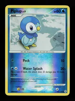 Piplup 93/130 Rervese Holo Common Diamond and Pearl Pokemon Card - Image 1
