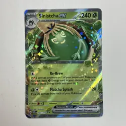 Pokemon TCG Twilight Masquerade Sinistcha ex 23/167 Double Rare HOLO Pack Fresh - Image 1