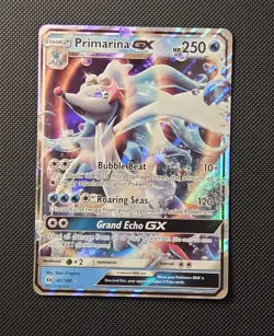 Pokemon TCG Primarina GX Holo Ultra Rare Card Sun & Moon Base Set 42/149 - Image 1