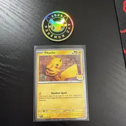 Pikachu 051 /162 Stamped 2026 Pokemon Day 30th Anniversary Promo TCG W/Coin - Image 1
