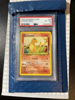 1999 Pokemon Game Charmander PSA 6 Ex-MT - Image 3