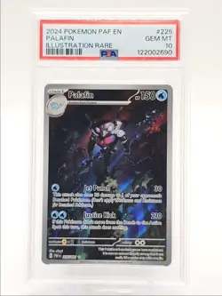 PALAFIN 2024 POKEMON PALDEAN FATES ILLUSTRATION RARE 225/091 PSA 10 Q0004 - Image 1