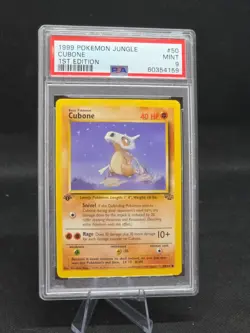 1999 POKEMON JUNGLE 1ST EDDITION #50 CUBONE PSA 9 - Image 1