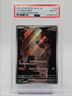 CHARMANDER 2023 POKEMON S&V 151 ILLUSTRATION RARE B 168/165 PSA 8 Q0004 - Image 1