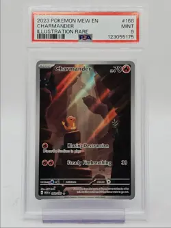 CHARMANDER 2023 POKEMON S&V 151 ILLUSTRATION RARE A 168/165 PSA 9 Q0004 - Image 1