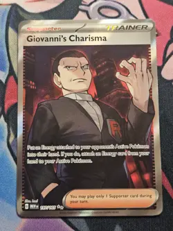 Pokemon Giovanni’s Charisma 197/165 Full Art SR Scarlet & Violet 151 NM - Image 1