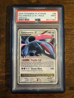 2009 POKEMON PLATINUM ARCEUS #98 SALAMENCE LV.X-HOLO PSA 9 - Image 1