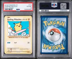 Pokemon Surfing Pikachu #111 - 2001 Black Star Promo - PSA 6 (NM-MT) Condition! - Image 3