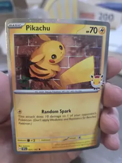 Pikachu Pokemon 30th Anniversary Holo Promo 051/162 FULL WHOLE SWIRL 🌀💫 - Image 3