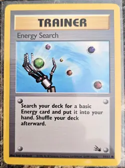 1999 Pokemon Fossil Set Trainer Energy Search 59 NM or Better - Image 1