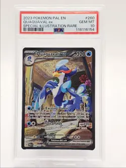 QUAQUAVAL EX 2023 POKEMON PALDEA SPECIAL ILLUSTRATION RARE 260 PSA 10 Q0004 - Image 1