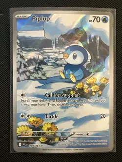 Pokemon TCG. Piplup 98/94 Phantasmal Flames Illustration Rare Holo (Near... - Image 3