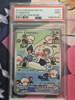 Pokemon Clobbopus 207/191 Surging Sparks Illustration Rare Holo PSA 9 EN 2024 - Image 1