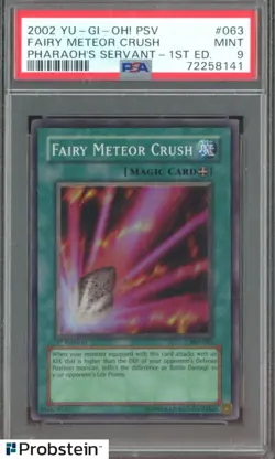 2002 YU-GI-OH! PSV-PHARAOH'S SERVANT 1ST ED #063 FAIRY METER CRUSH PSA 9 - Image 1