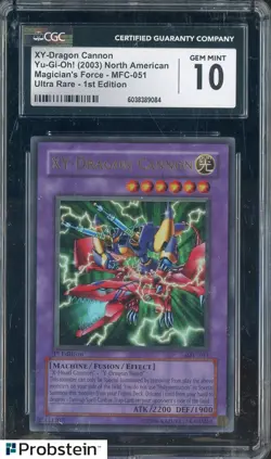 2003 Yu-Gi-Oh! Magician's Force Ultra Rare 1st Edition XY Dragon Cannon CGC 10 - Image 1