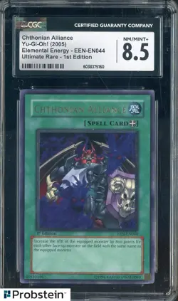 2005 Yu-Gi-Oh! EEN Ultimate Rare 1st Edition Chthonian Alliance CGC 8.5 - Image 1