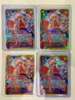 SET OF 4 One Piece Monkey D Luffy SEC Op05-119 PRB-01 English - Image 1