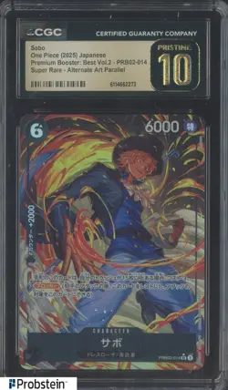 2025 One Piece Japanese PRB02 Alternate Art SR #014 Sabo CGC 10 PRISTINE - Image 1