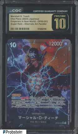 2024 One Piece Japanese OP09 Alternate Art #093 Marshall D Teach CGC 10 PRISTINE - Image 1