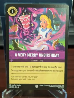 A Very Merry Unbirthday 60/204 Disney Lorcana Azurite Sea TCG Non Foil NM - Image 1