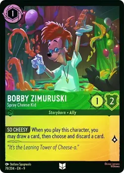 Bobby Zimuruski - Spray Cheese Kid 78/204 Disney Lorcana Fabled Cold FOIL - Image 1