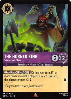 The Horned King Triumphant Ghoul 49/204 Whispers in the Well Disney Lorcana - Image 1