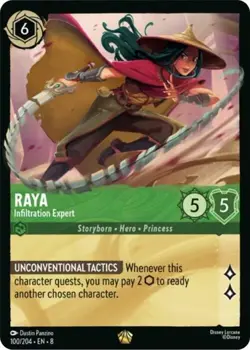 1x Raya - Infiltration Expert - 100/204 - Legendary NM-Mint Disney Lorcana: Reig - Image 1
