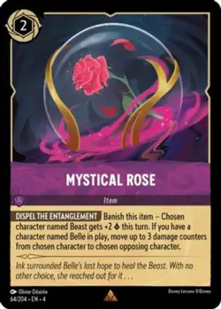 4x Mystical Rose - 64/204 - Rare NM-Mint Disney Lorcana: Ursula's Return Lorcana - Image 1