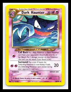 💥 Dark Haunter # 36/105 Neo Destiny Non Holo Vintage Pokemon 2002 - Image 1