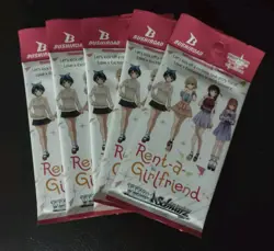 5x Weiss Schwarz English Rent-A-Girlfriend Booster Pack TCG New Sealed Card - Image 1