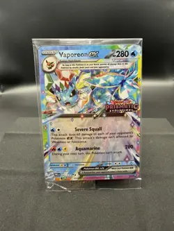 Vaporeon EX Prismatic Evolutions STAMPED Sealed Promo Card 023/131 Surprise Box - Image 1