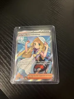 Pokemon TCG Lillie's Determination Trainer Card Holo Rare 169/132 - Image 1