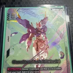 Gundam Aerial Rebuild GD01-067 LR+ FOIL Newtype Rising Gundam Card Game - Image 4
