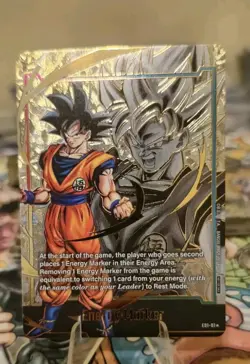 Goku Energy Marker Promo Prize Gold E01-01 Dragon Ball Fusion World Card English - Image 1