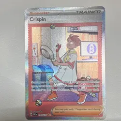 Pokemon Crispin Trainer 171/131 Sv: Prismatic Evolutions Full Art Holo Rare Card - Image 1
