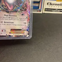Pokemon TCG Rayquaza EX XY69 SHINY Black Star Promo Holo Card 2015 Damaged - Image 5