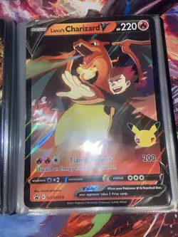 Pokemon 7 Card Lot With Binder OVERSIZED Jumbo Ultra RARE Cards! Lugia Charizard - Image 2