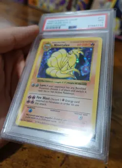 Ninetales 12/102 Shadowless PSA 7 No Damage Error Misprint Pokemon Card Graded - Image 3