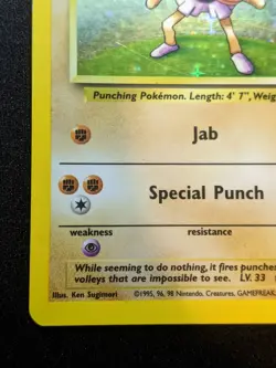 Hitmonchan ⭐Holo Rare⭐ Pokemon Card - 7/102 Base Set - SEE PHOTOS! - Image 4