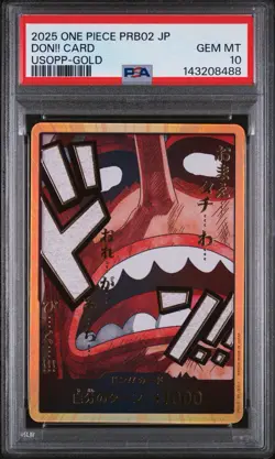 2025 ONE PIECE PRB02 JAPANESE USOPP-GOLD DON!! CARD PSA 10 - Image 1