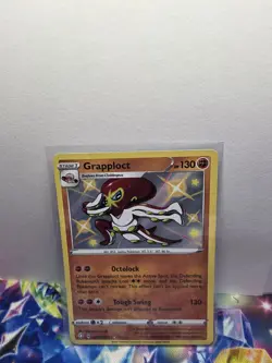 Pokemon TCG Grapploct Shining Fates Holo Card SV073/SV122 Lightly Played Back - Image 1