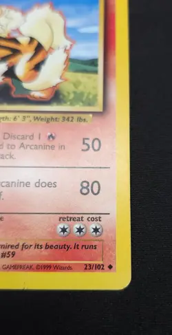 Fire PokemonTCG Growlithe Arcanine Ponyta Rapidash Jungle & Base set 4 card lot - Image 5