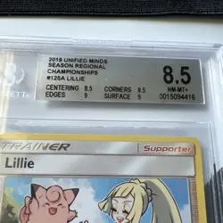 Lillie 125a/156 Regional Championships Reverse Holo Alt Art Pokemon Card BGS - Image 3