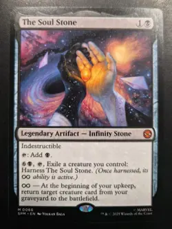 The Soul Stone Marvel's Spider-Man Non Foil MTG SPM 066 Mythic Rare NM - Image 1