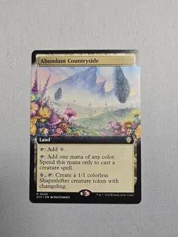 Abundant Countryside (Extended Art) Lorwyn Eclipsed: Commander MTG NM - Image 1
