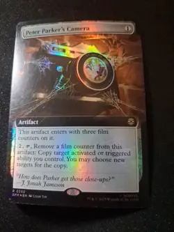 Peter Parker's Camera Extended Art #0280 MTG Marvel's Spider-Man Rare NM Foil - Image 1