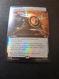 Peter Parker's Camera Extended Art #0280 MTG Marvel's Spider-Man Rare NM Foil - Image 2